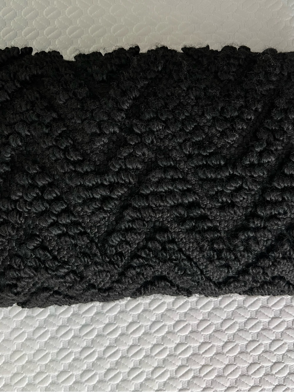 HOBBY LOBBY Chevron Black Textured Lumbar Pillow 12x20 Inches New